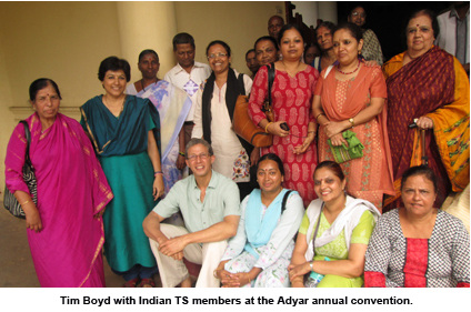 Theosophical Society - Tim Boyd with Indian TS members at the Adyar National Convention