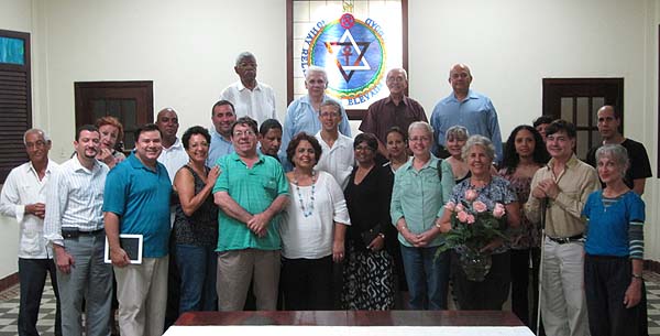 Theosophical Society - Tim and Lily with attendees, San Juan Puerto Rico