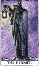 Theosophical Society - Tarot Card.  The Hermit as it pertains to George Harrison of the Beatles.