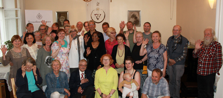 Theosophical Society - Tim and Lily Boyd with Members of  the Helsinki Lodge