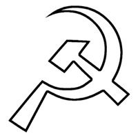 Theosophical Society - The Soviet hammer and  sickle. Conventionally it refers to  the combined power of the workers (represented by the hammer) and  the peasants (represented by  the sickle.