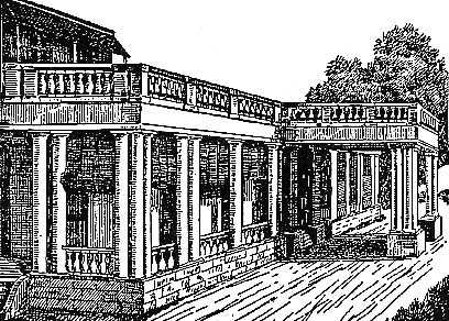 Theosophical Society - Theosophical Society Adyar Theosophical Society - Theosophical Society Headquarters Adyar The picture gives the point of view as you come up the drive from the entrance gate. It shows the front of the building as it faces the compound. The porte cochere is seen in perspective. It gave a grand air to the front. The whole building was of a white color, appearing at a distance like a marble structure, but in reality is constructed of brick plastered white, as is very usual in India.