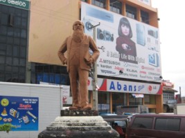 Theosophical Society - Statue of Colonel Olcott Near Bus Station in Galle, Sri Lanka. Colonel Henry Steel Olcott was an American military officer, journalist, lawyer and the co-founder and first President of the Theosophical Society. Olcott was the first well-known American of European ancestry to make a formal conversion to Buddhism.