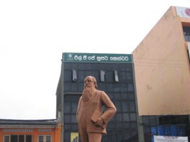 Theosophical Society - Statue of Colonel Olcott near bus station in Galle, Sri Lanka. (side view)  Colonel Henry Steel Olcott was an American military officer, journalist, lawyer and the co-founder and first President of the Theosophical Society. Olcott was the first well-known American of European ancestry to make a formal conversion to Buddhism.